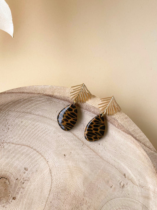 Brincos Comporta Preto & Dourado