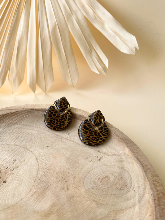 Brincos Porto Preto & Dourado