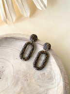 Brincos Ancara Preto et Dourado