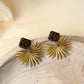 Brincos Roma Preto & Dourado