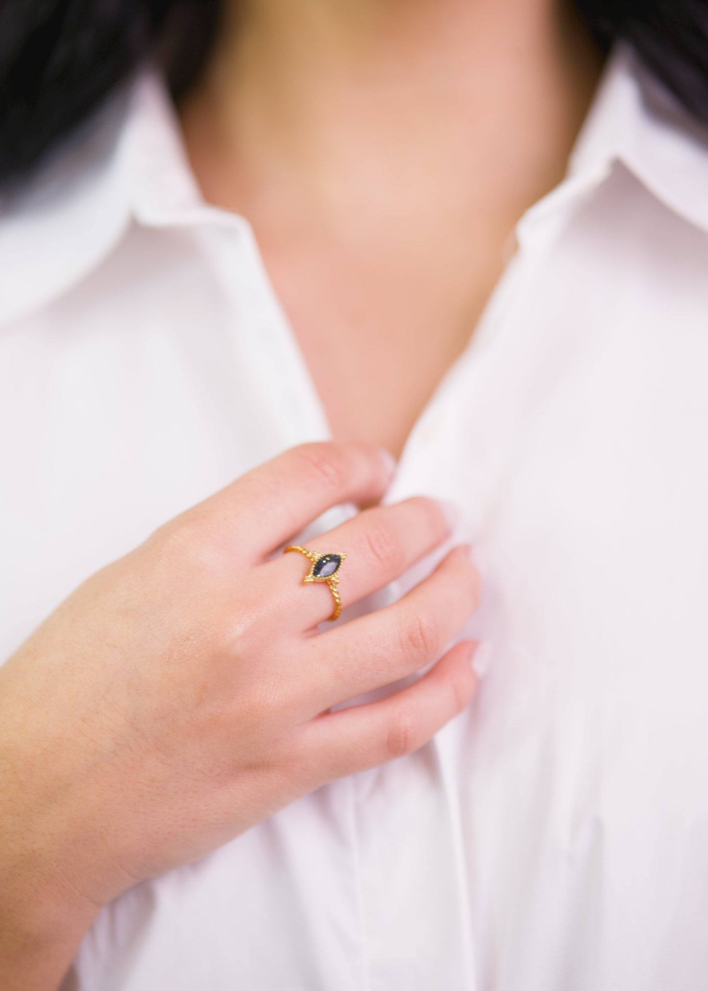 Anel Atenas Mini Preto