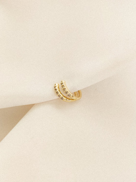 Earcuff Double Dourado