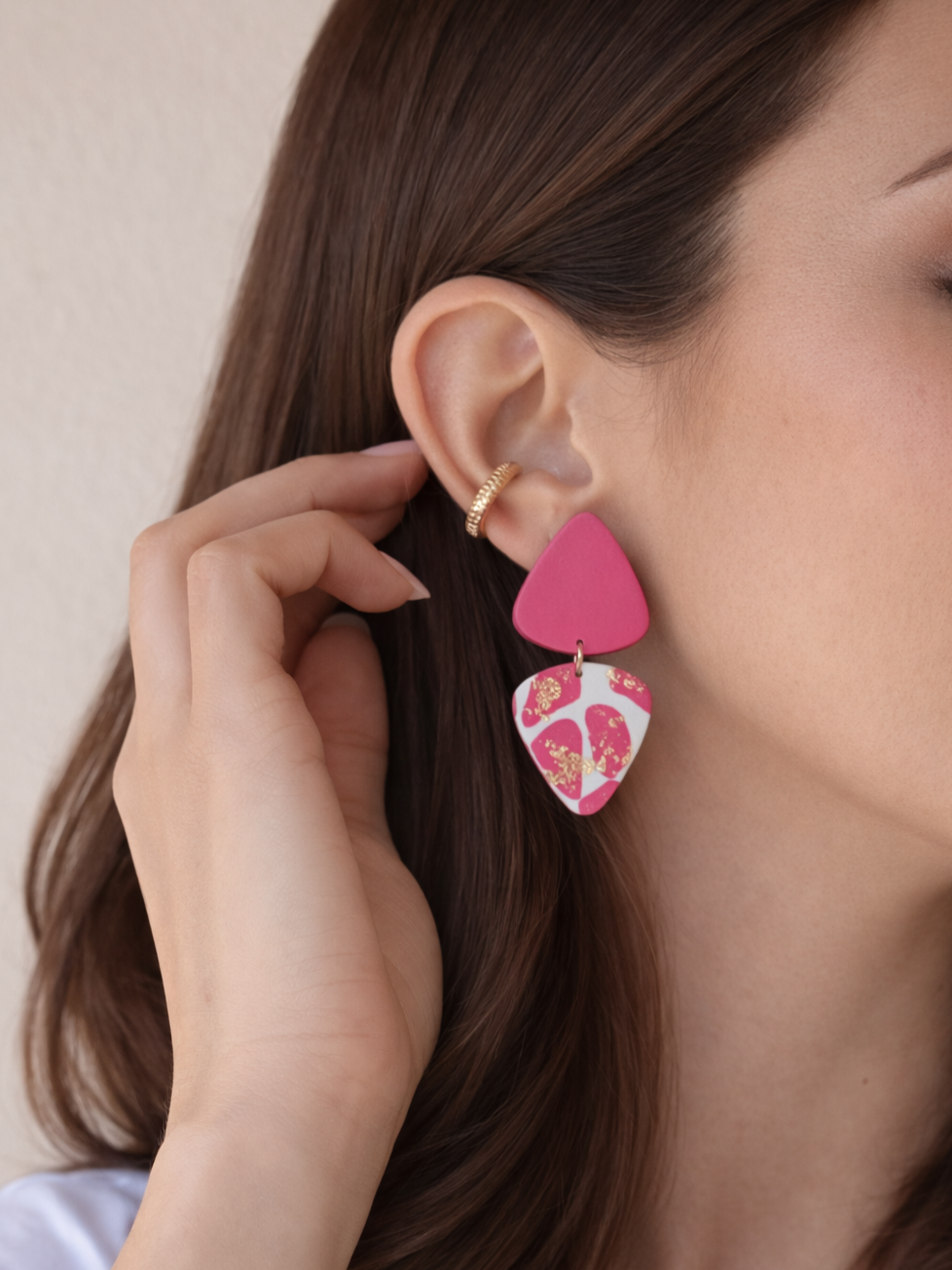 Brincos London Mirror Rosa