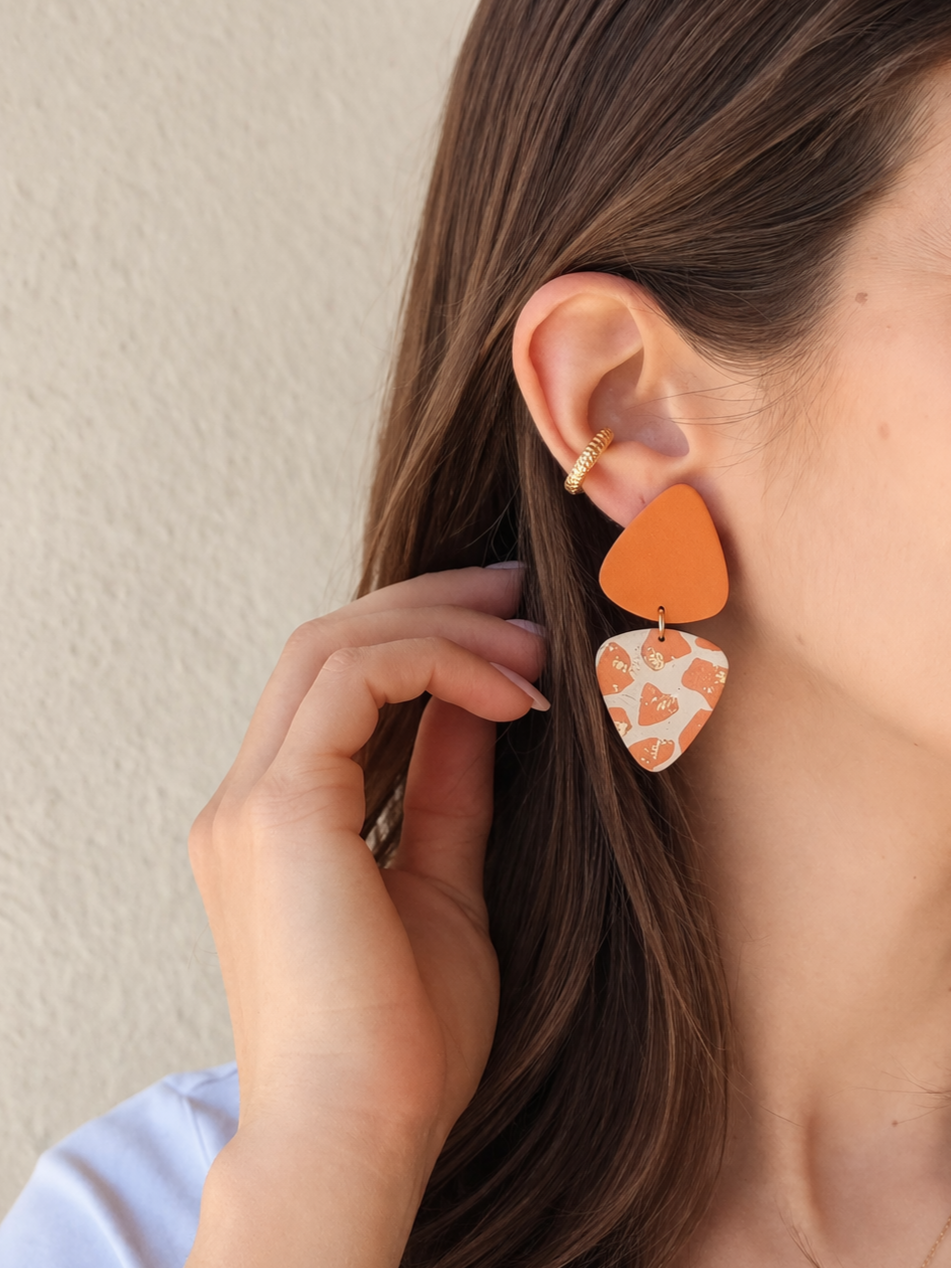 Brincos London Mirror Laranja